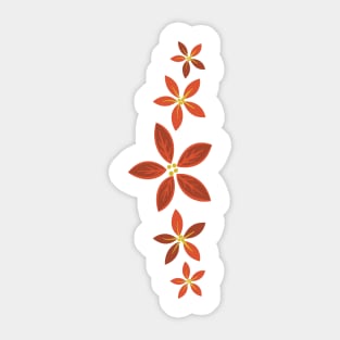 Poinsettia Garland Sticker